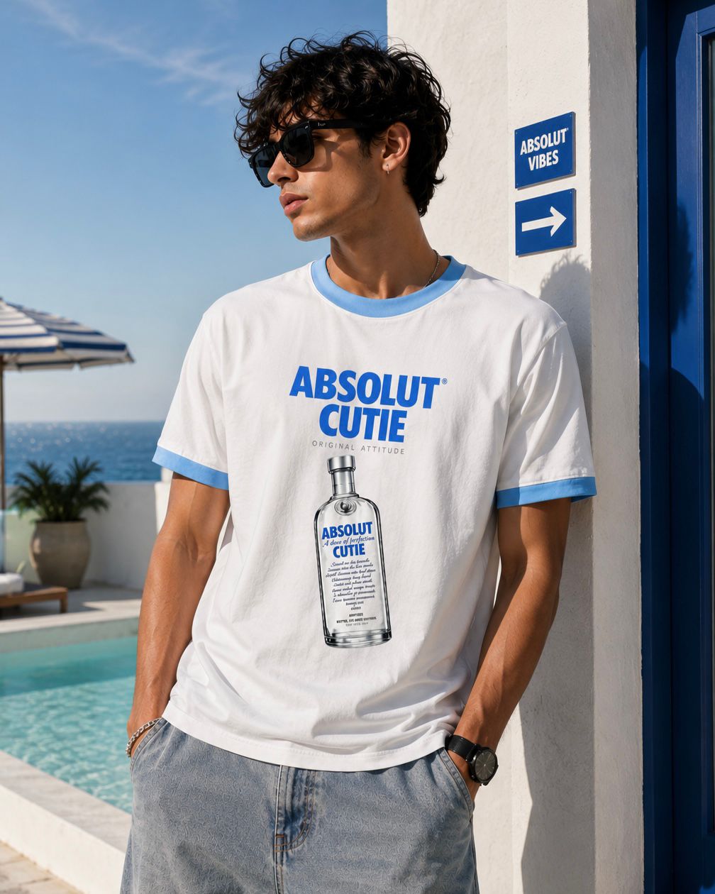 ABSOLUT CUTIE ringer tee