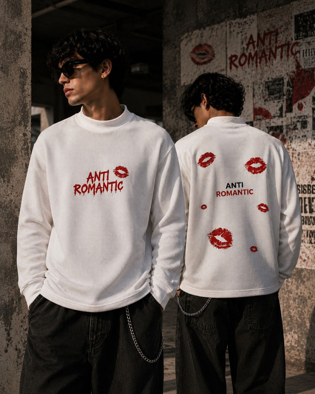ANTI ROMANTIC waffle knit