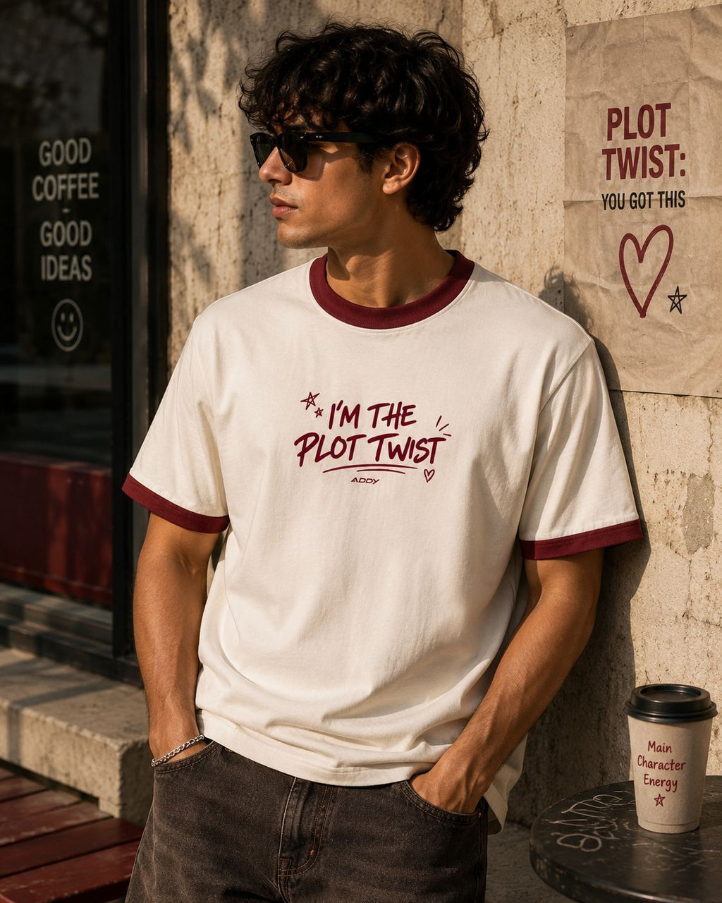 I AM THE PLOT TWIST ringer tee