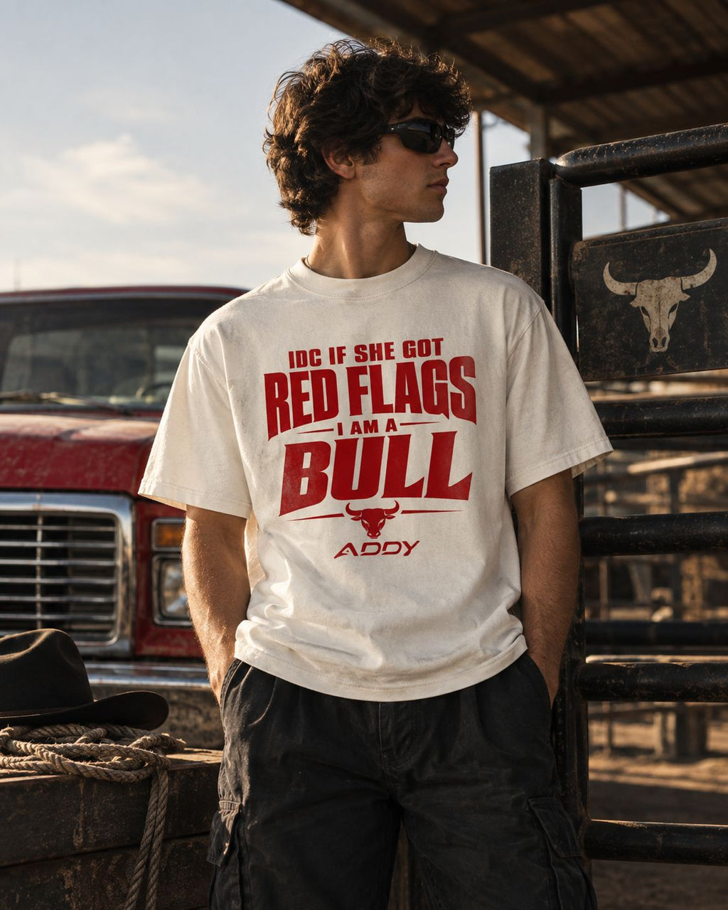 RED FLAG & BULL boxy fit t-shirt