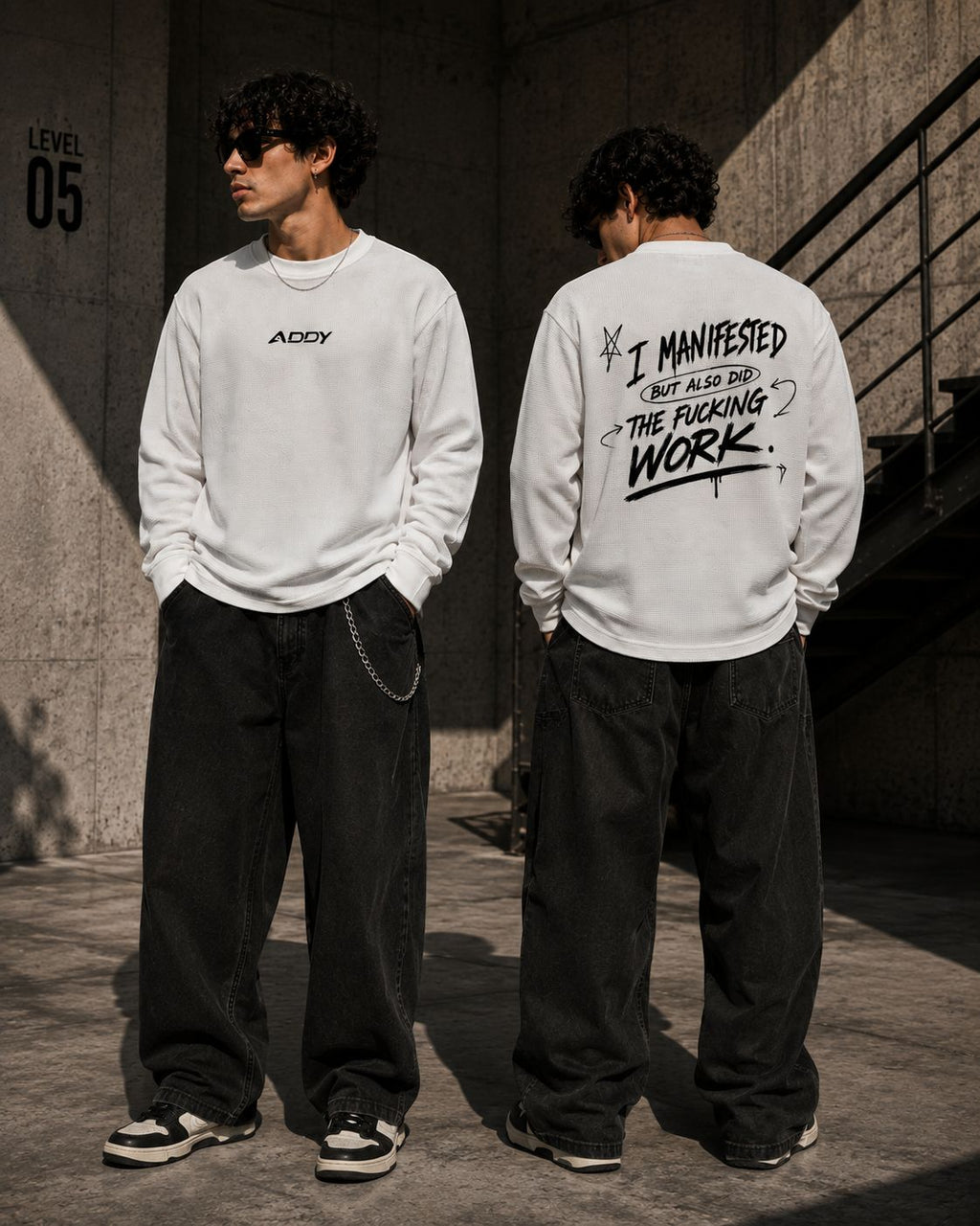 MANIFESTED BUT DID THE WORK waffle knit