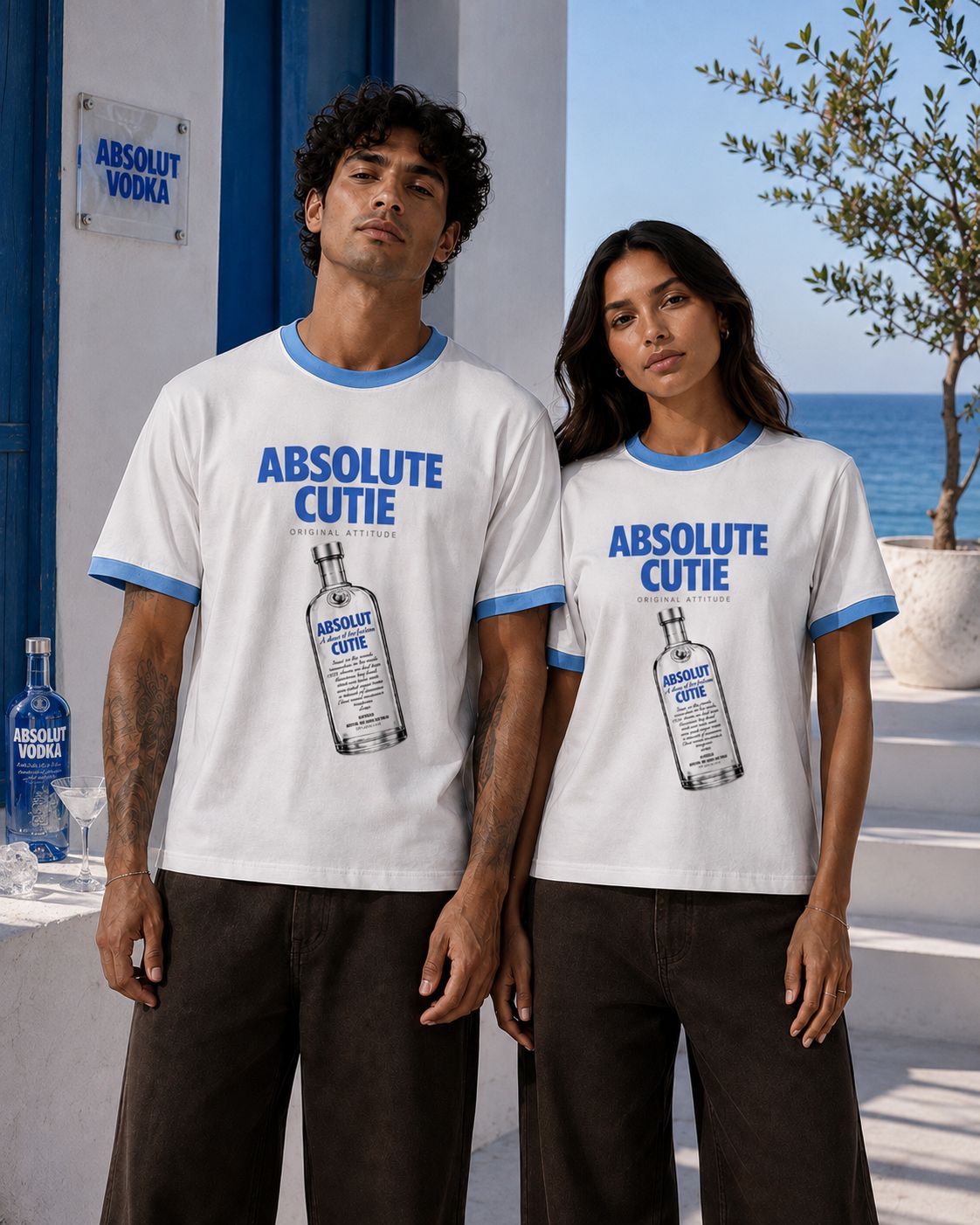 ABSOLUT CUTIE ringer tee