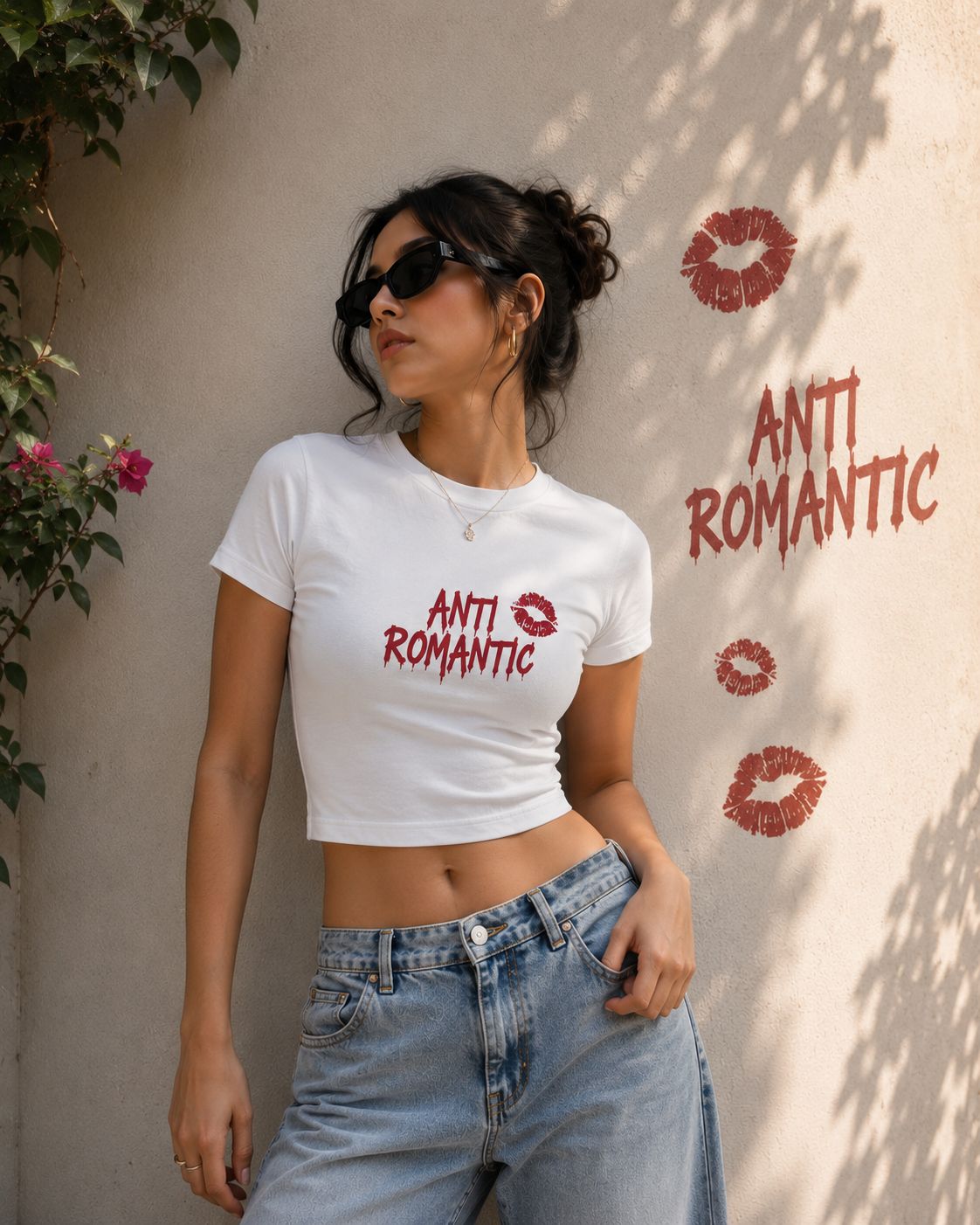 ANTI ROMANTIC baby tee