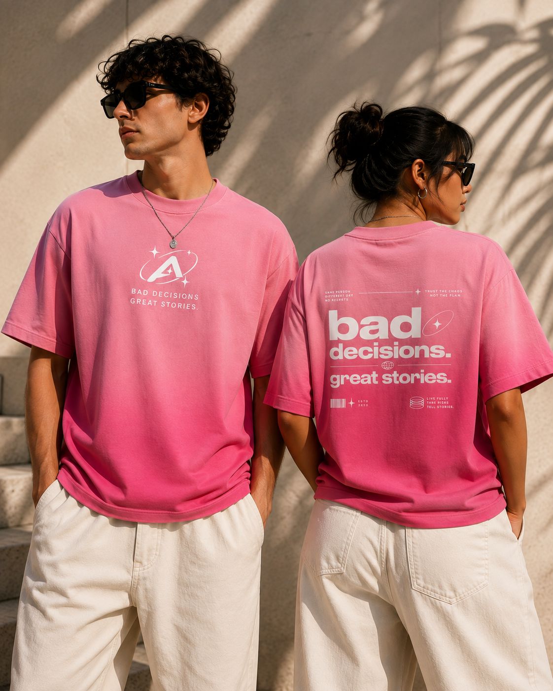 BAD DECISIONS GREAT STORIES boxy fit