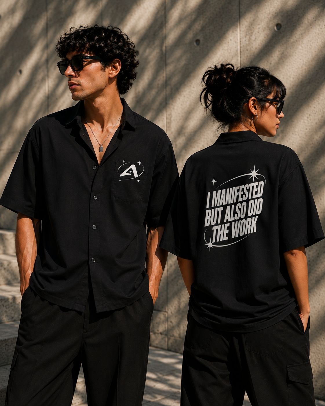 MANIFESTATION & WORK oversized shirt