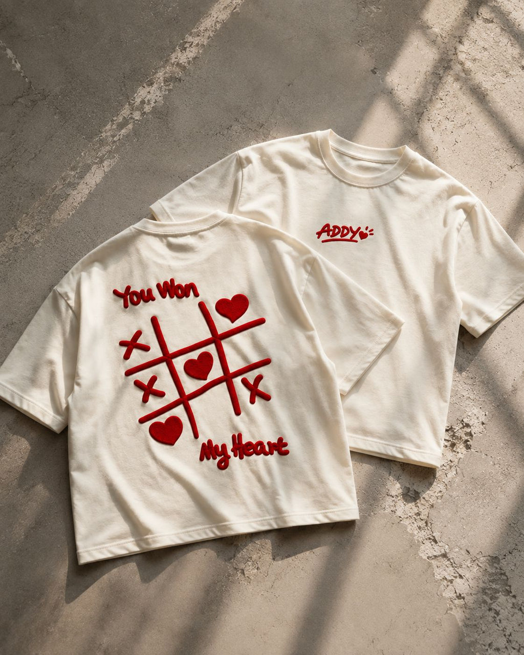 TIC TAC TOE LOVE boxy fit t-shirt