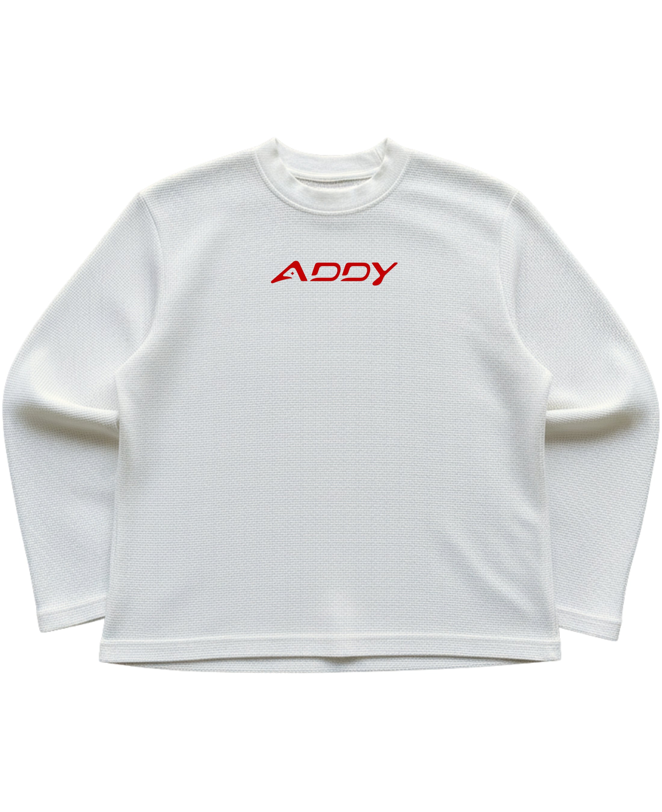 Off-white waffle knit oversized full-sleeve Front Design
