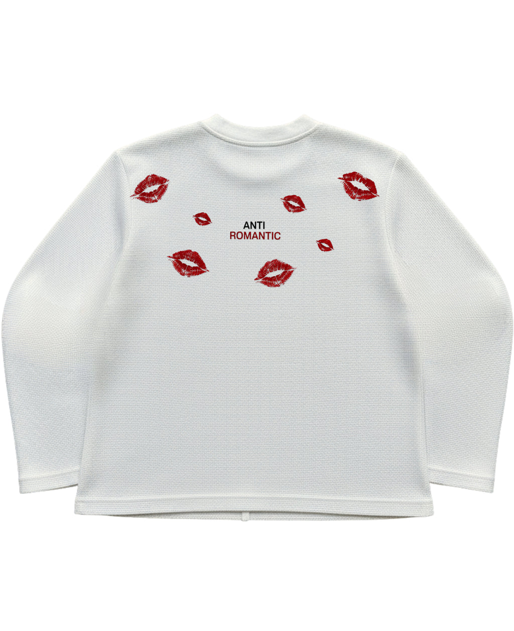 Off-white waffle knit oversized full-sleeve Back Design