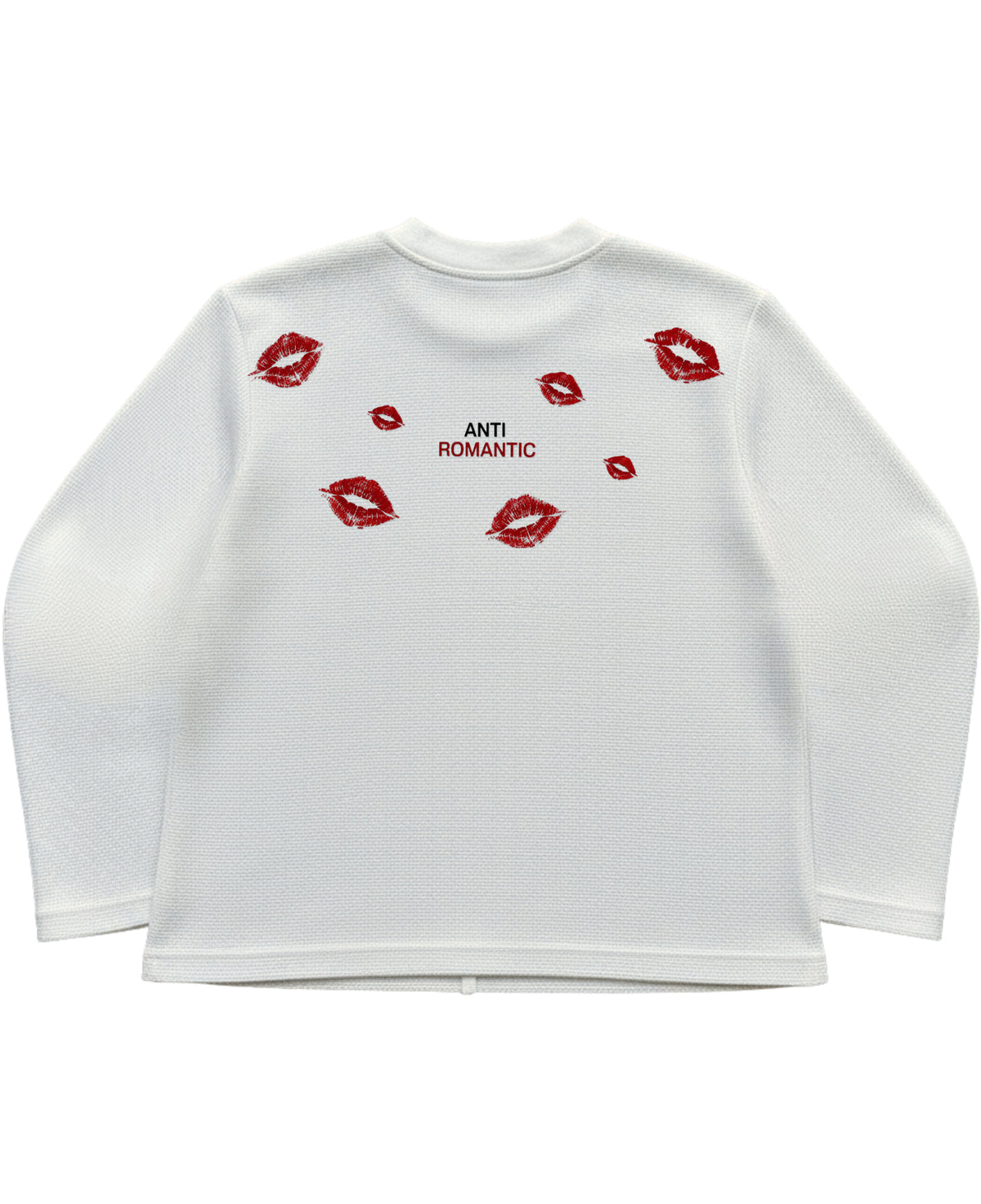 Off-white waffle knit oversized full-sleeve Back Design