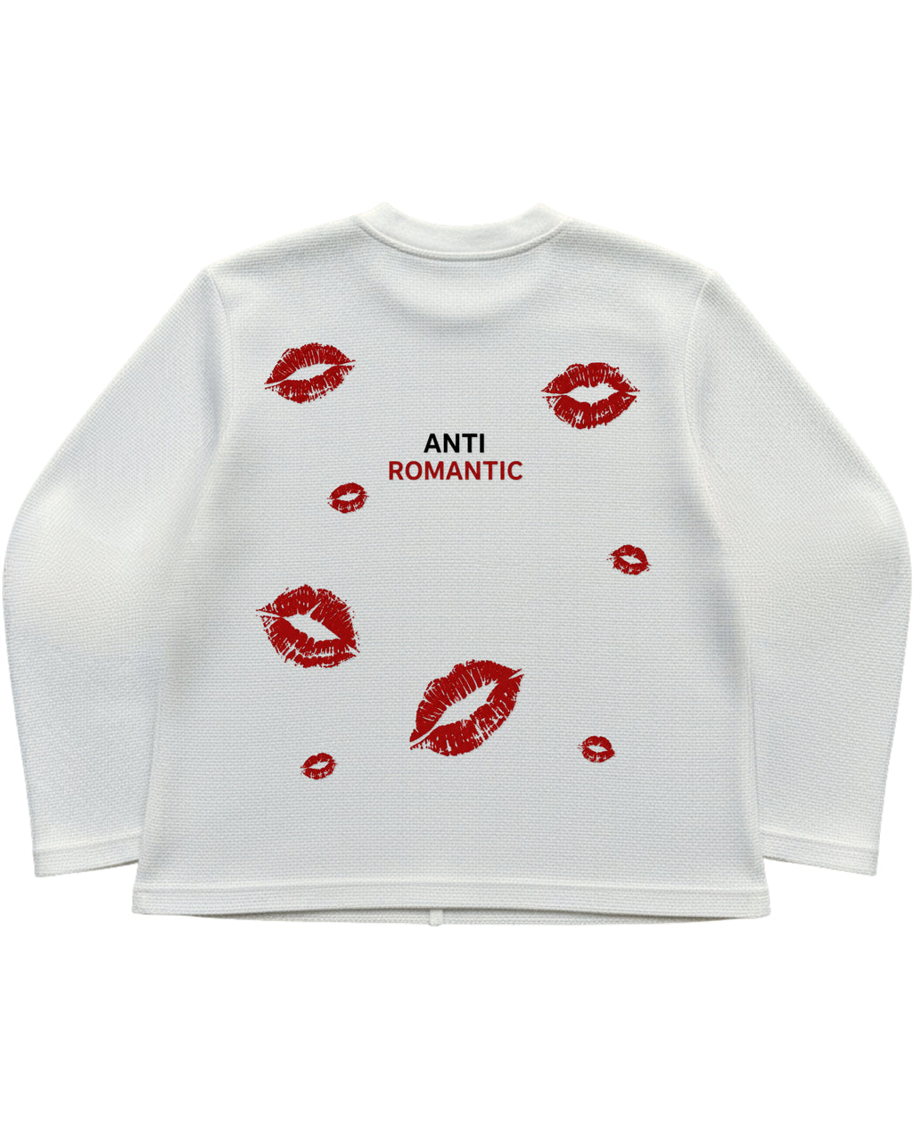 Off-white waffle knit oversized full-sleeve Back Design