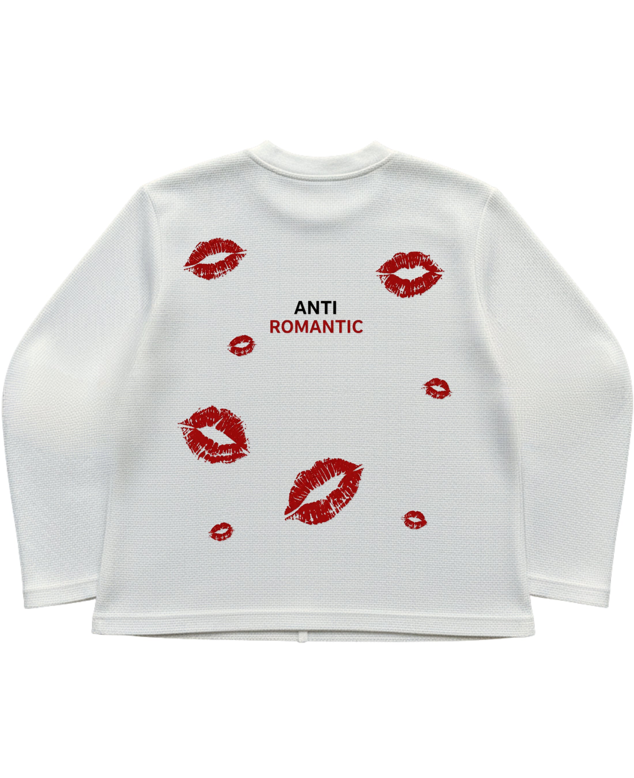Off-white waffle knit oversized full-sleeve Back Design