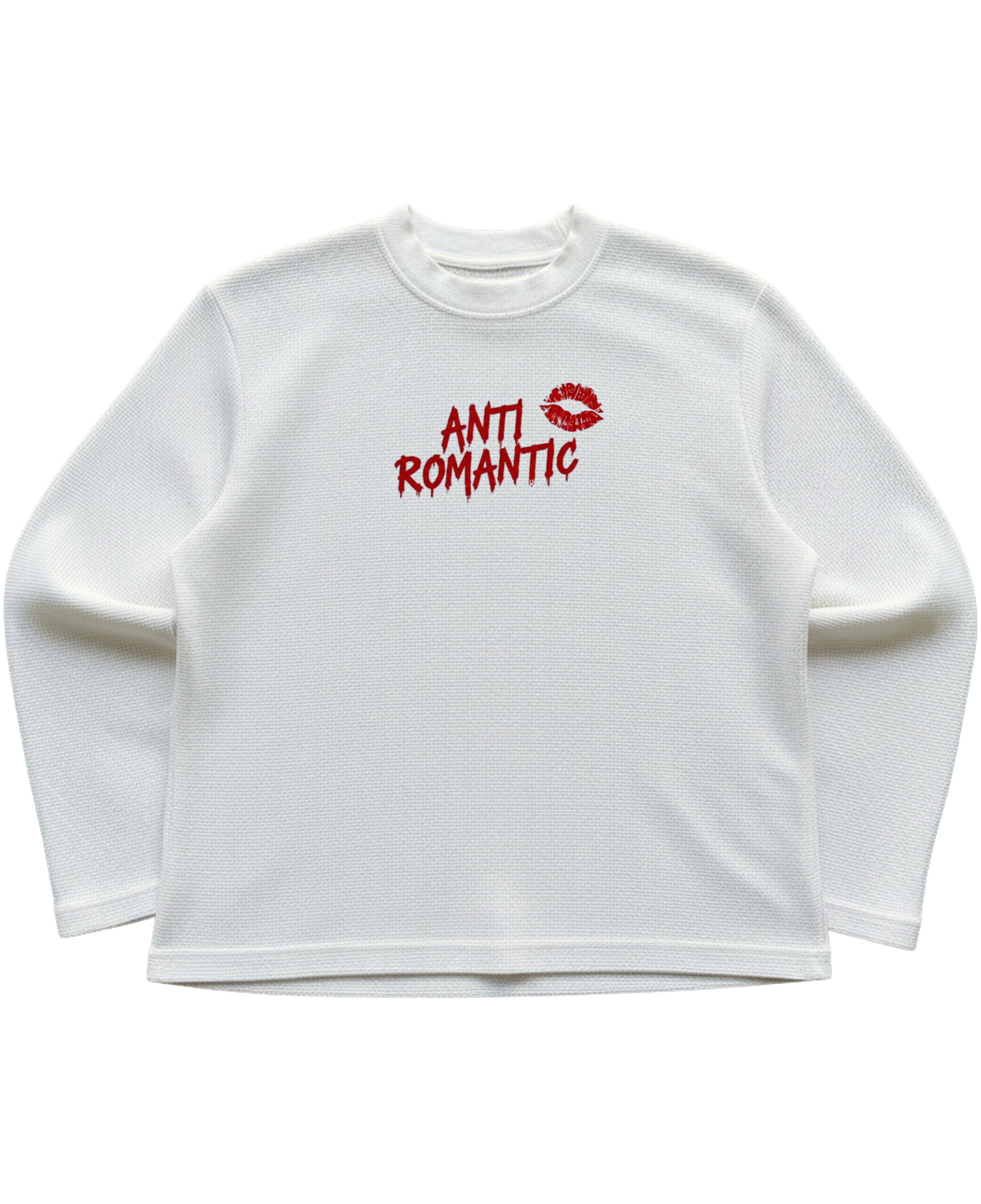 Off-white waffle knit oversized full-sleeve Front Design