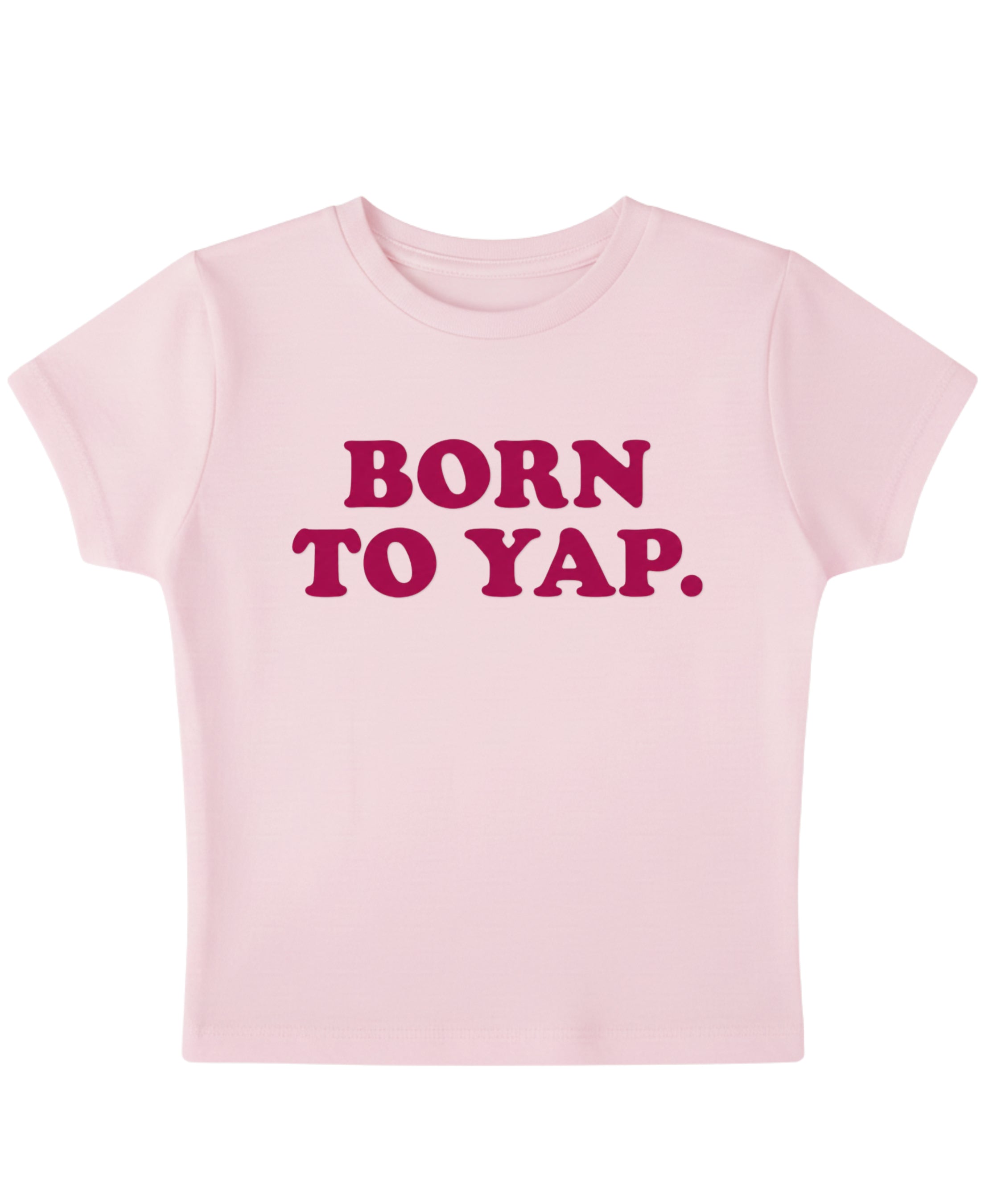 Baby Pink Baby Tee Front Design