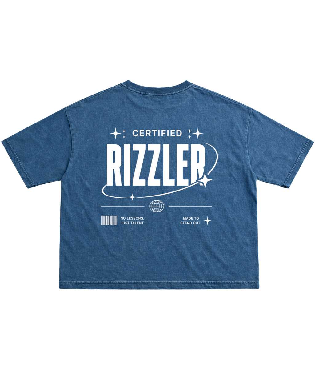 Denim Wash Boxy Fit T-shirt Back Design