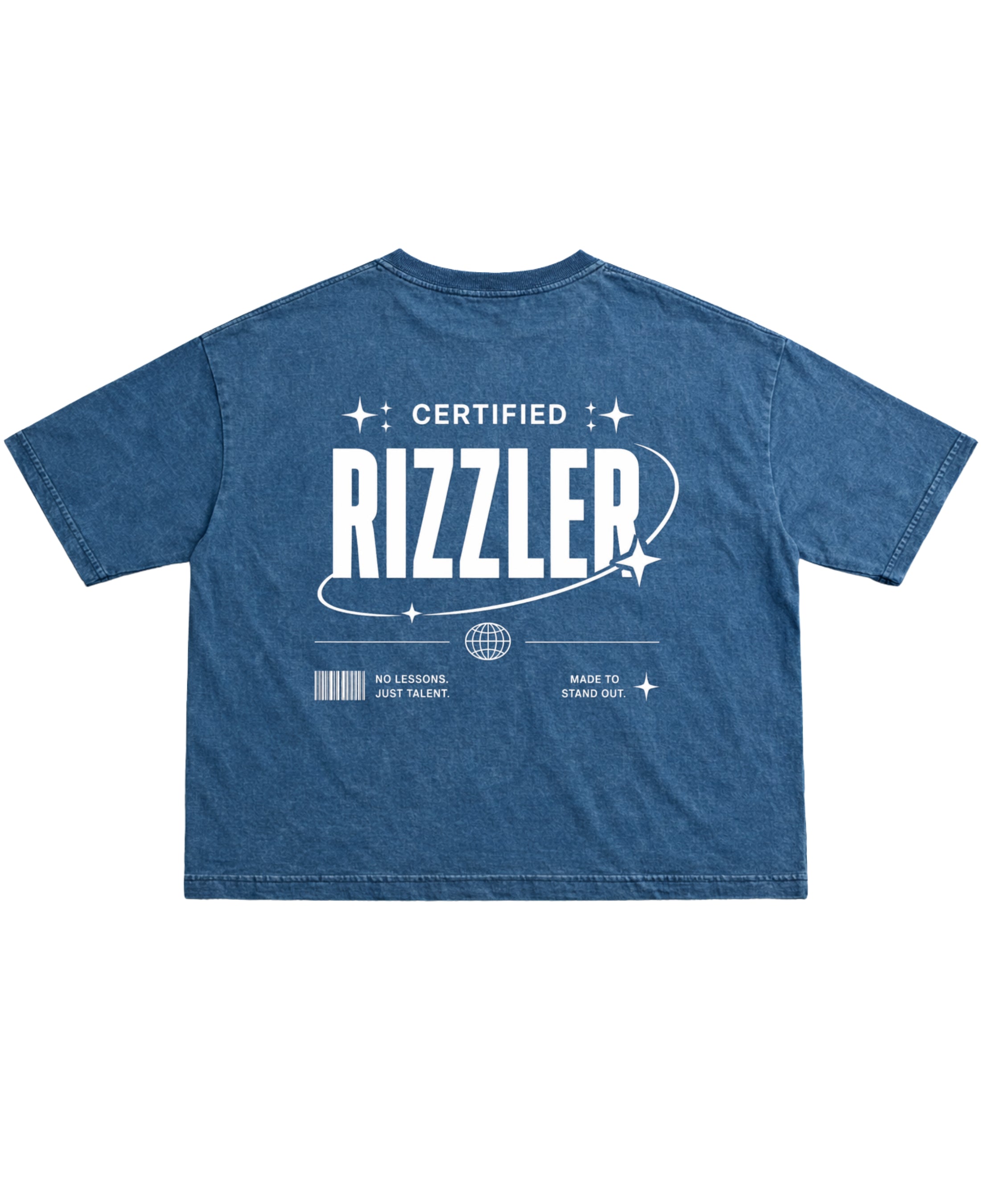 Denim Wash Boxy Fit T-shirt Back Design