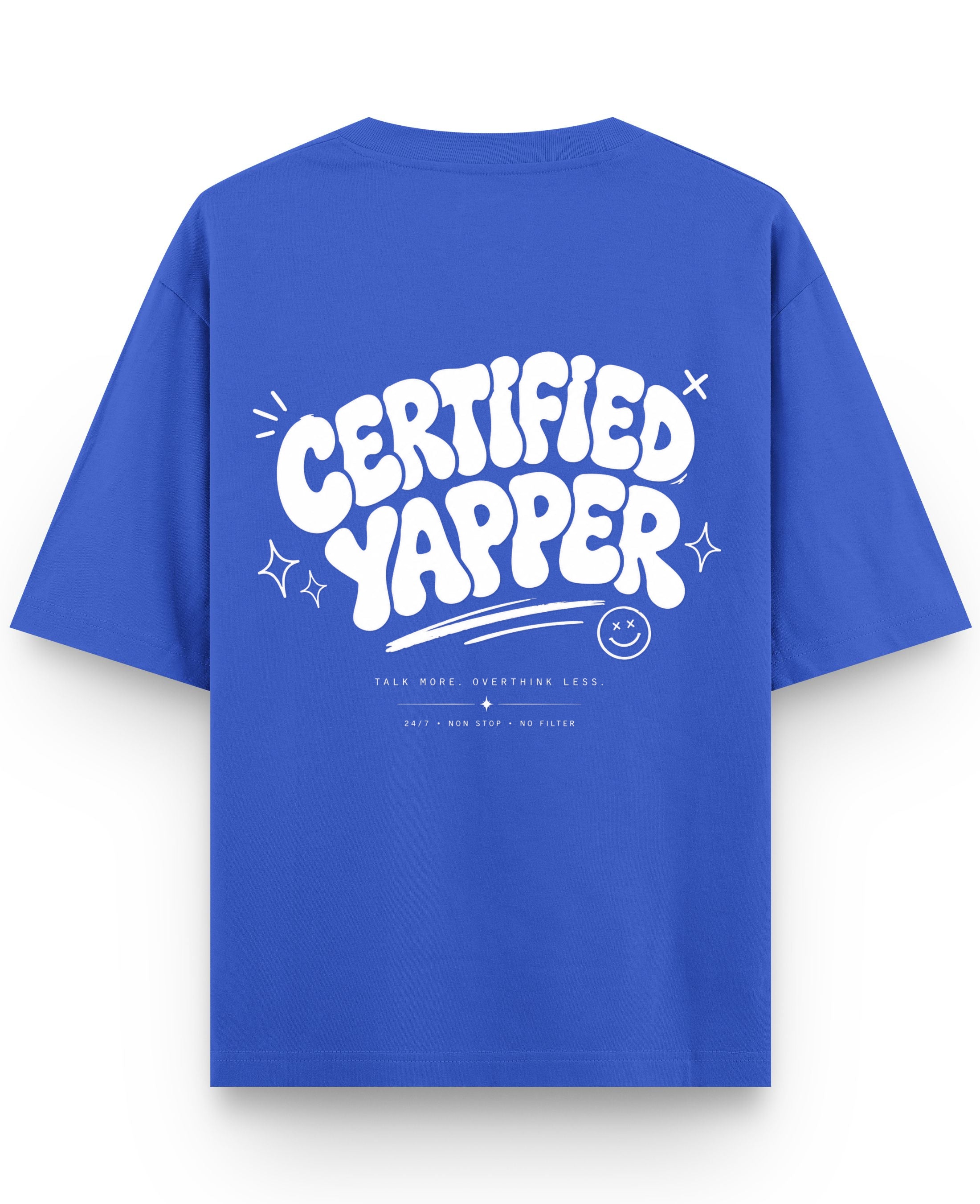 Royal Blue Oversized T-Shirt Back Design