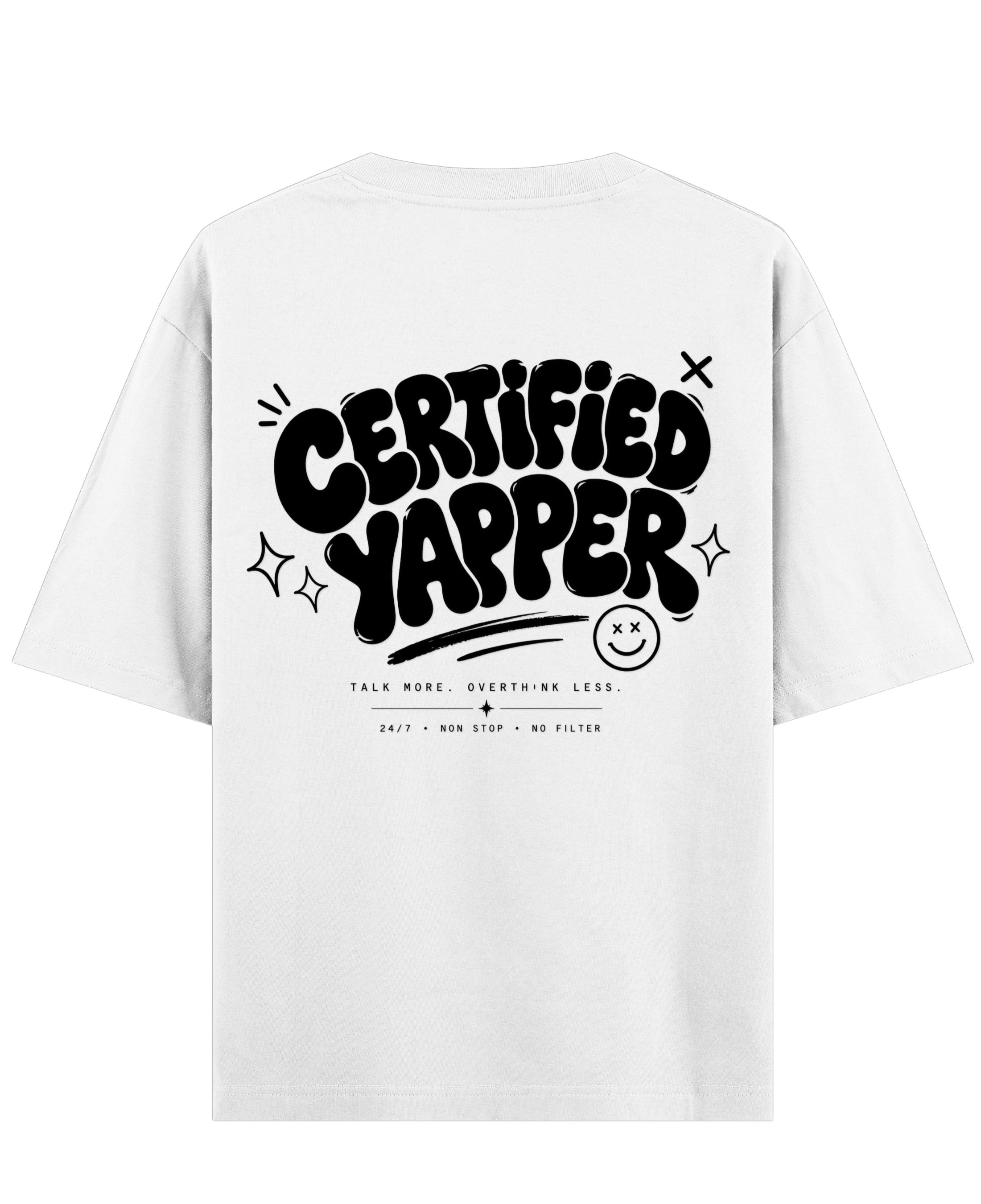White Oversized T-shirt Back Design