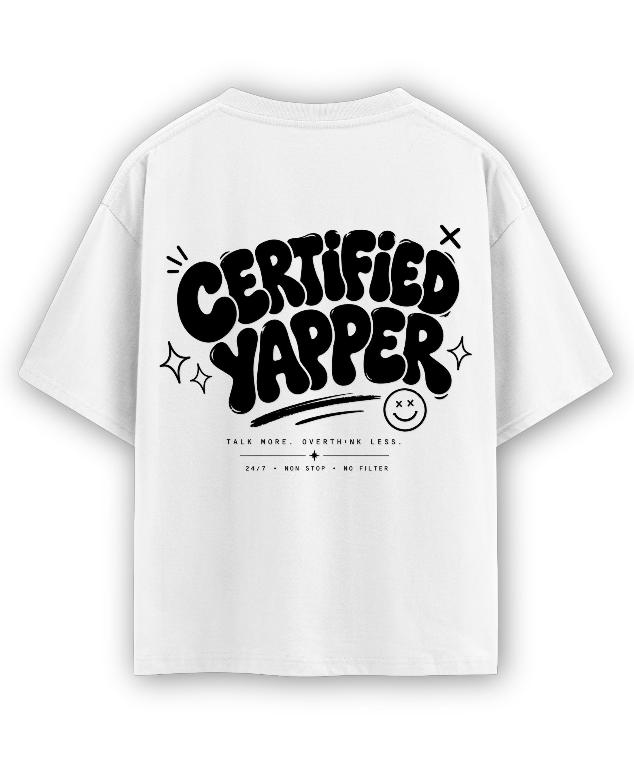 White Oversized T-shirt Back Design