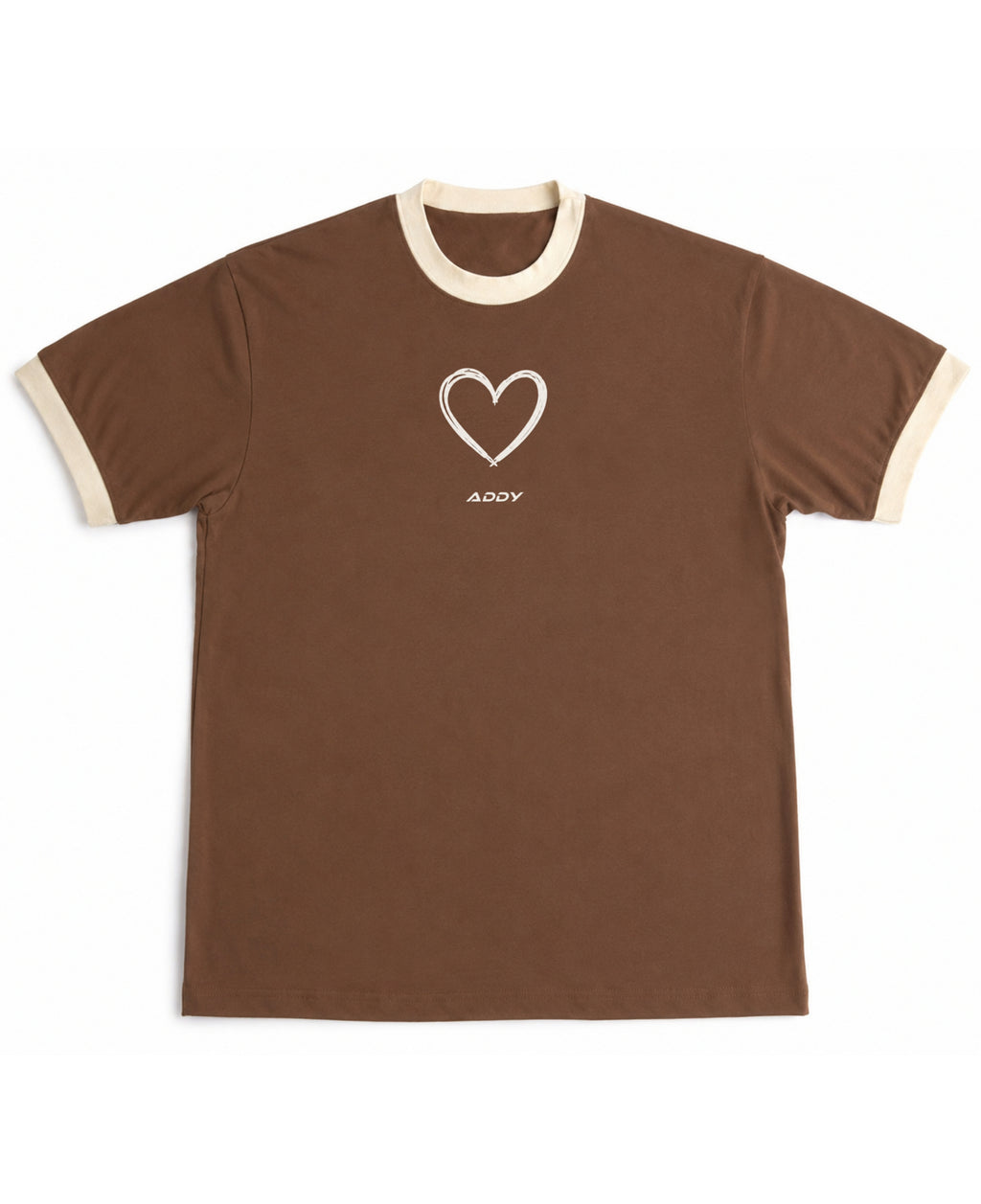 Mousse & Cream Ringer tee Front Design