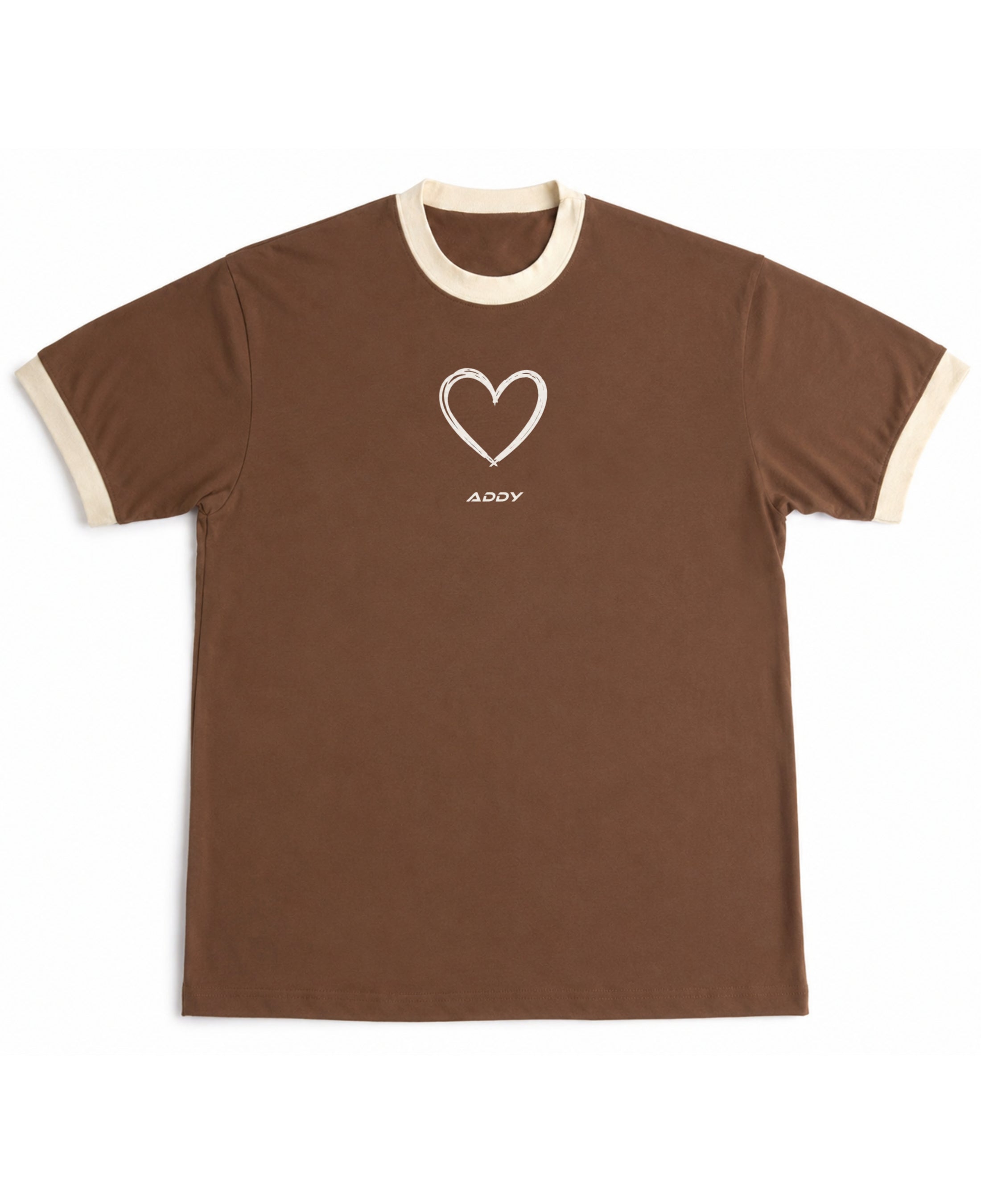 Mousse & Cream Ringer tee Front Design