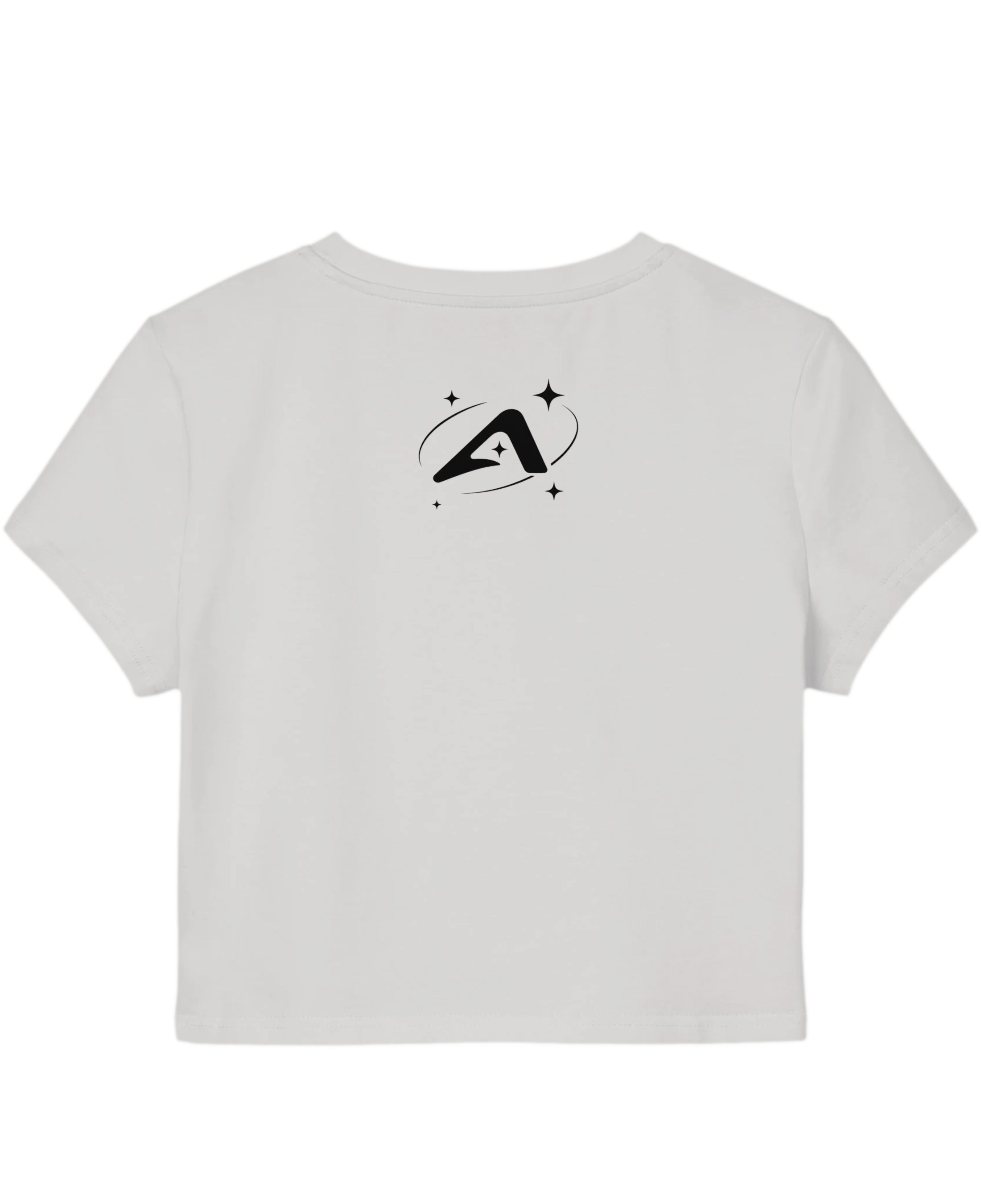 White Baby Tee Back Design