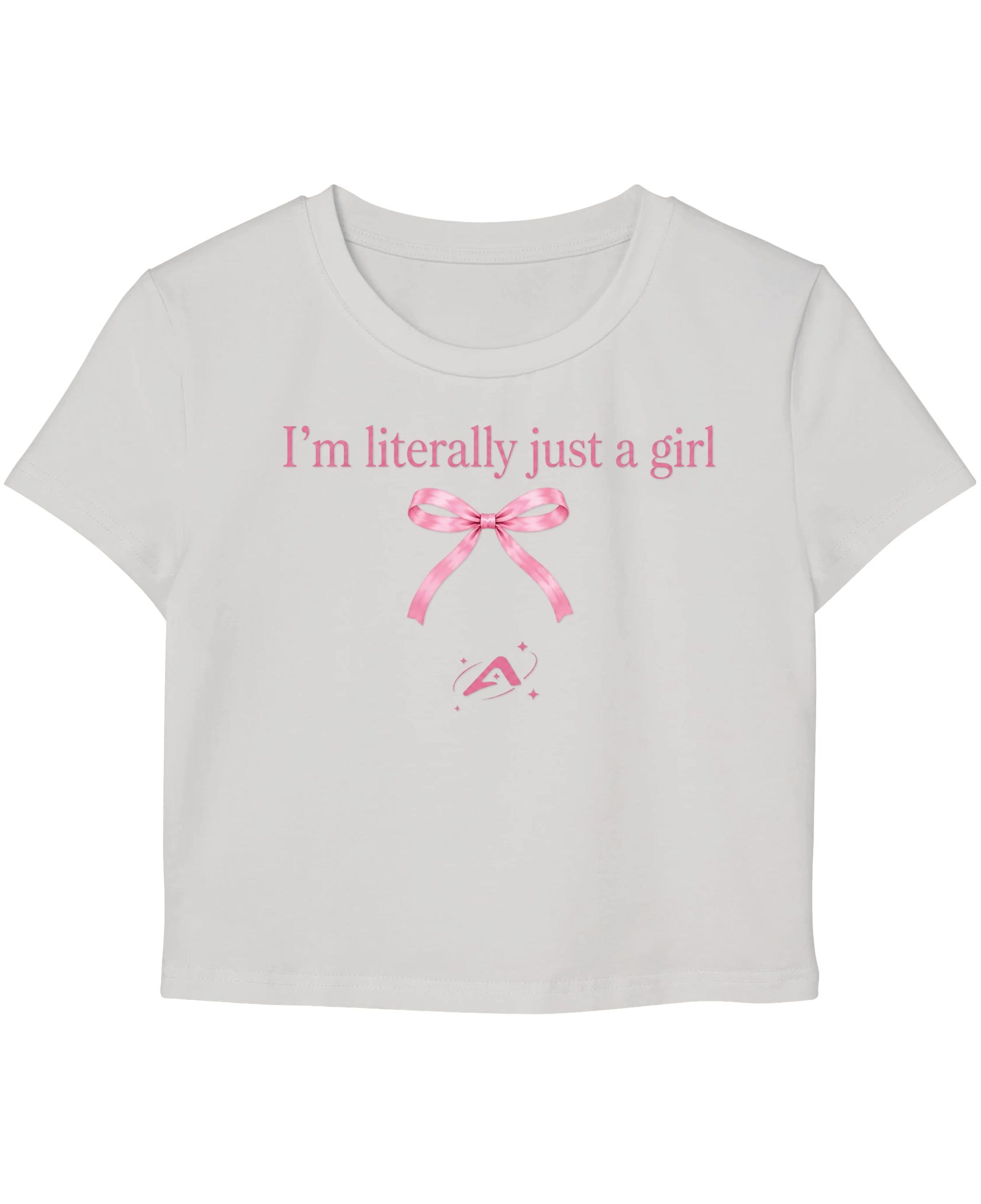 White Baby Tee Front Design