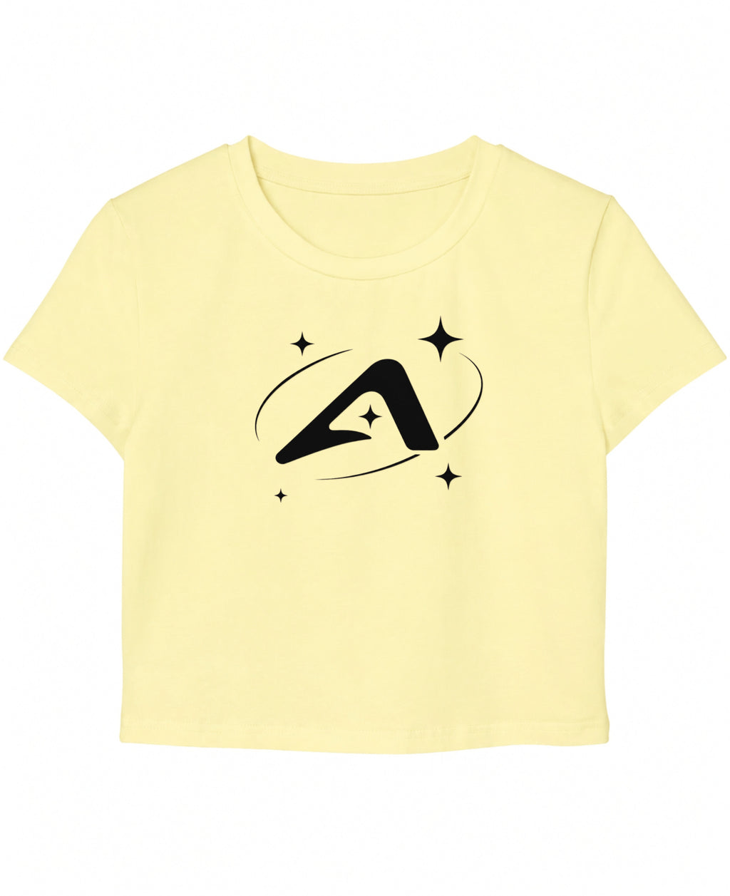 Butter Yellow Baby Tee Front Design