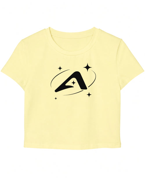 Butter Yellow Baby Tee Front Design