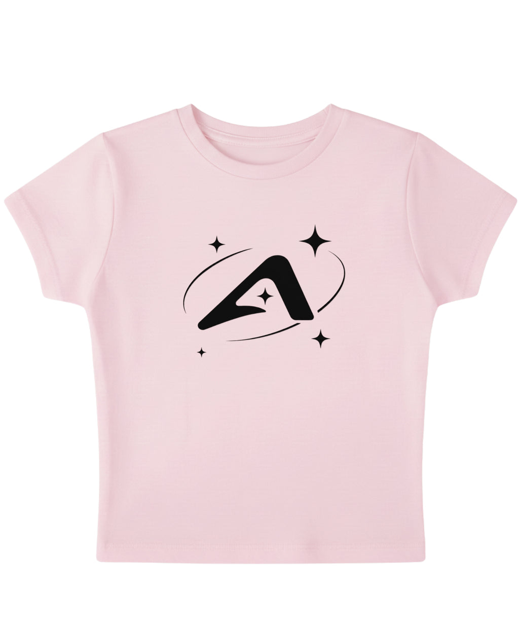 Baby Pink Baby Tee Front Design
