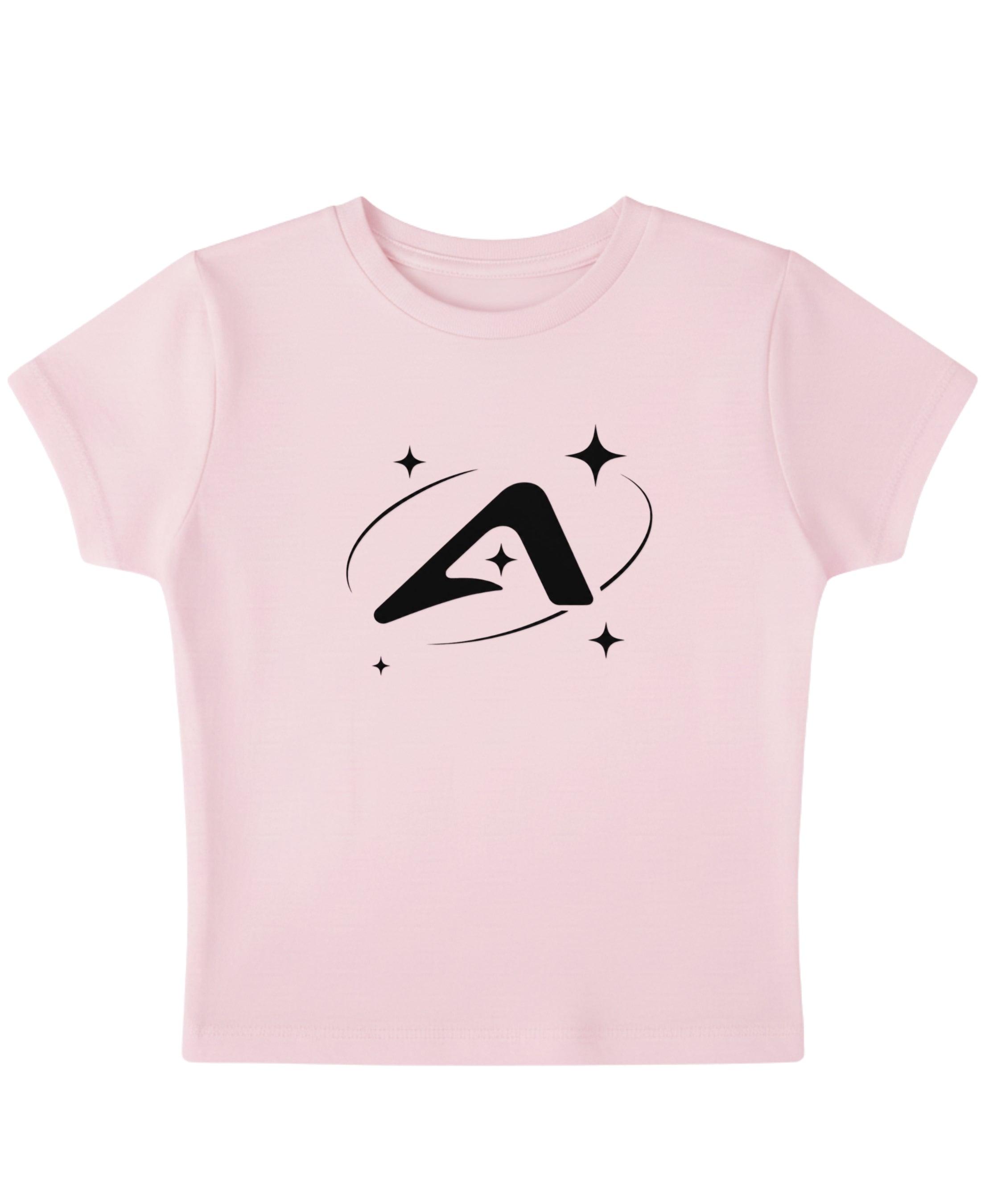 Baby Pink Baby Tee Front Design