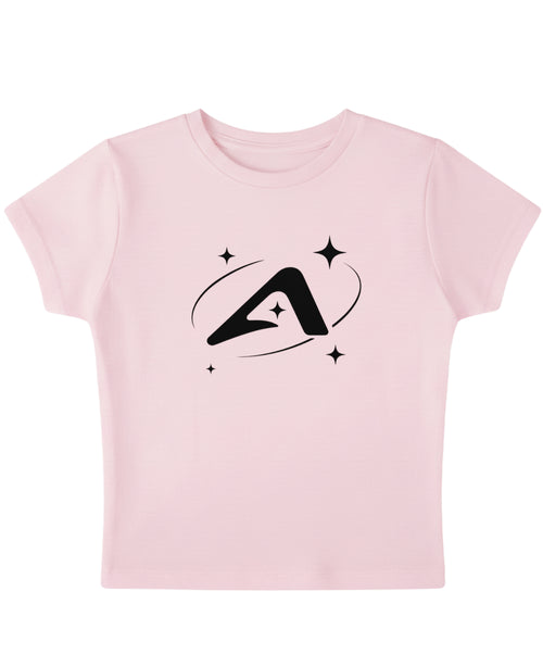 Baby Pink Baby Tee Front Design