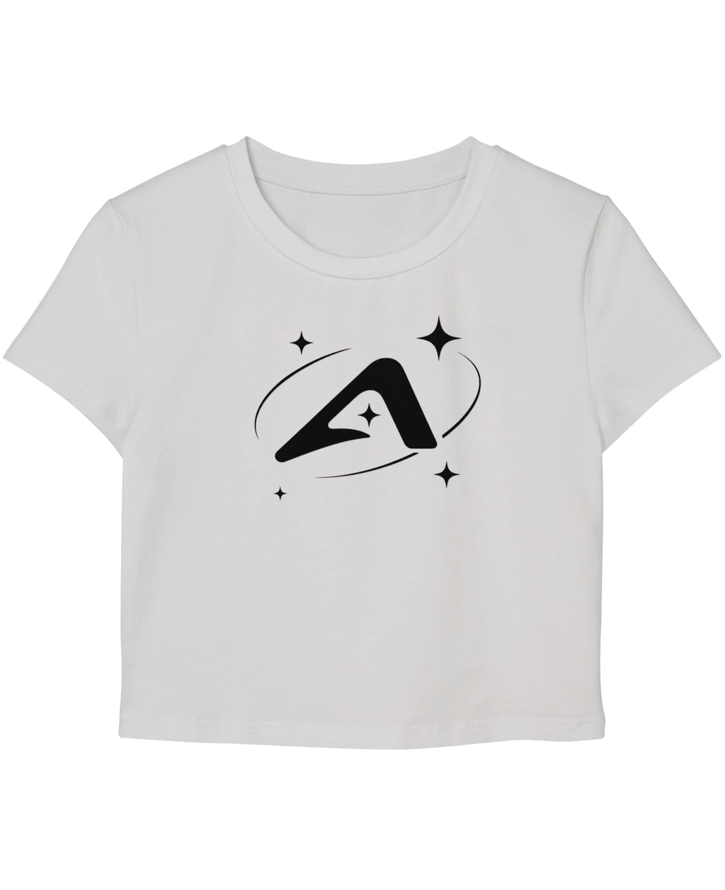 White Baby Tee Front Design