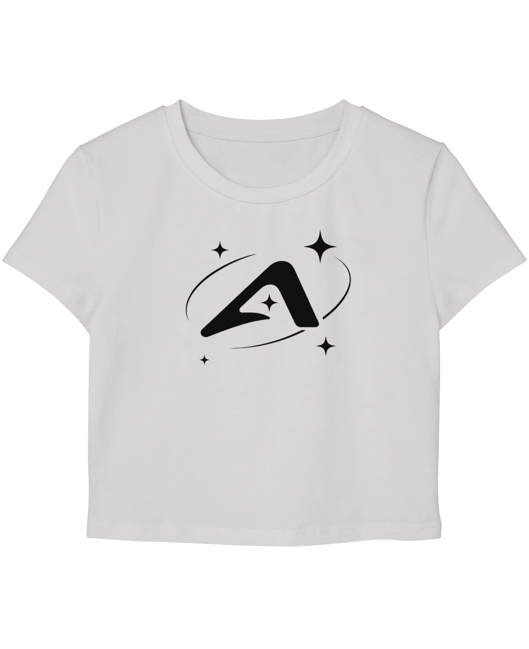 White Baby Tee Front Design