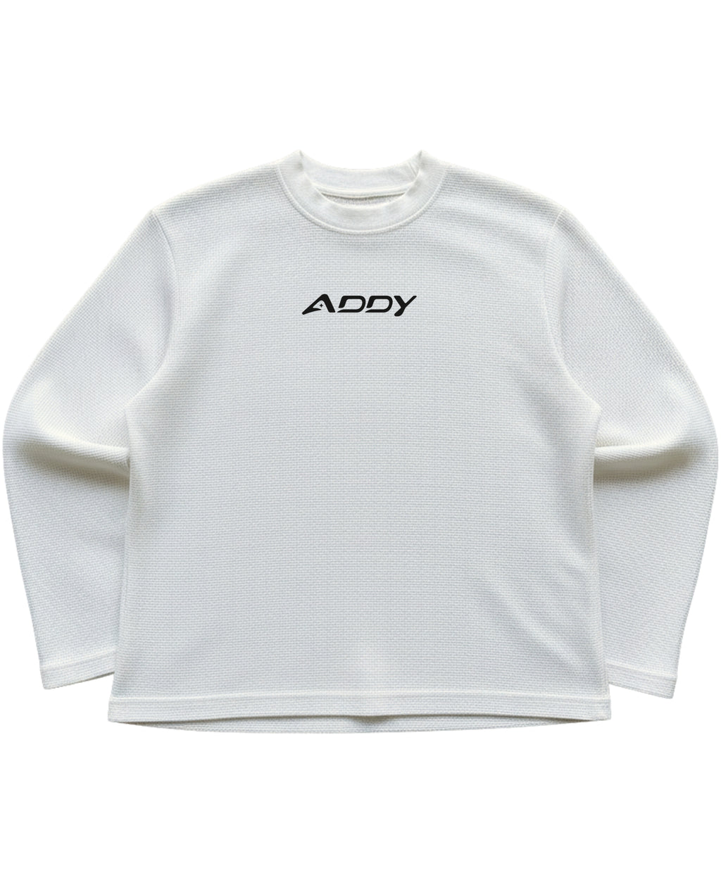 Off-white waffle knit oversized full-sleeve Front Design