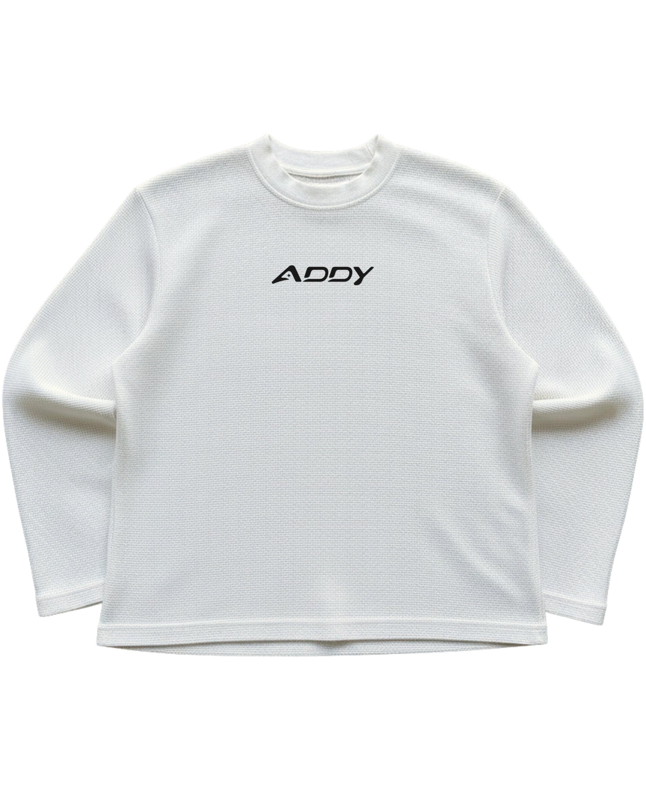Off-white waffle knit oversized full-sleeve Front Design