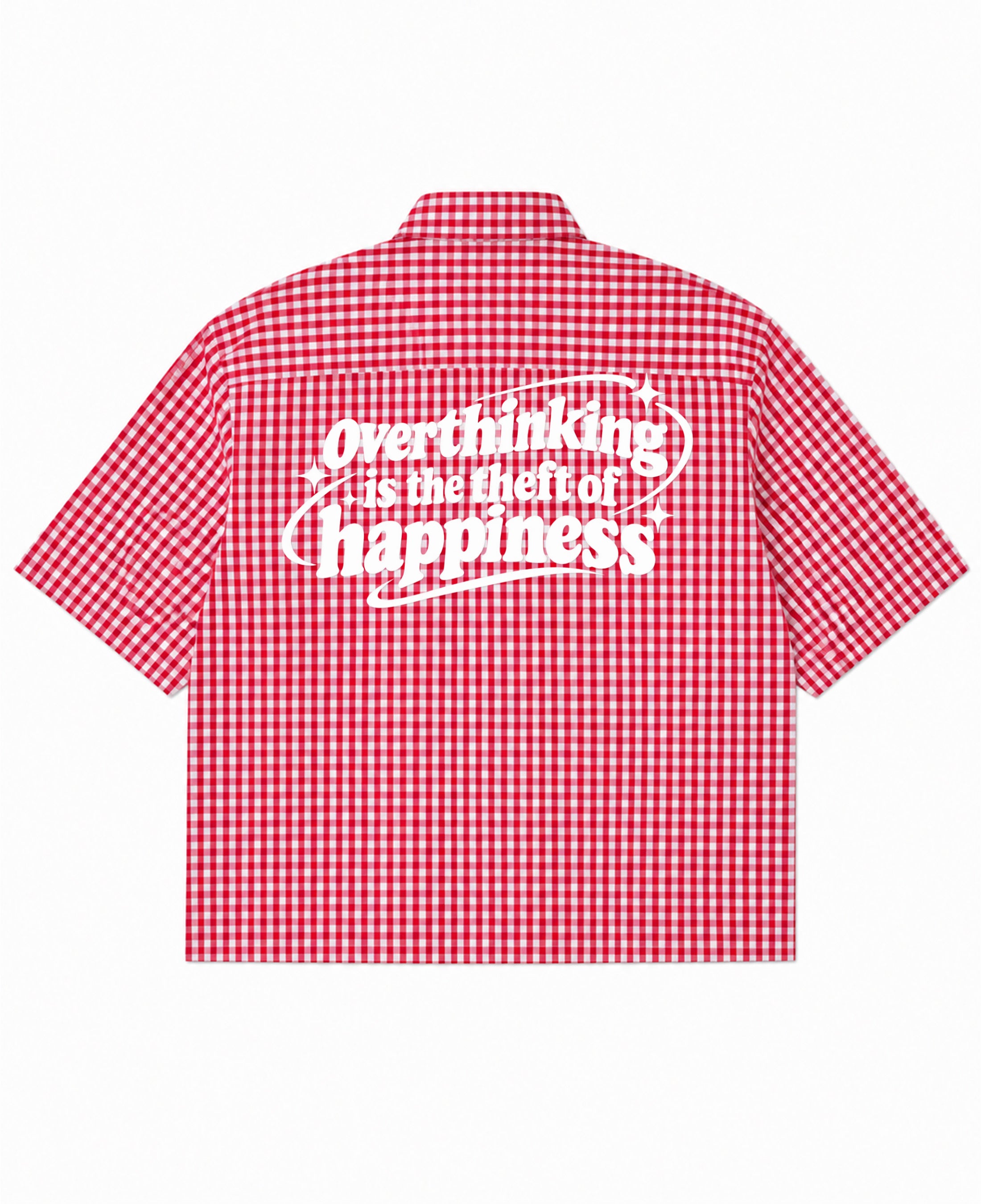 Red Picnic Oxford Boxy Shirt Back Design