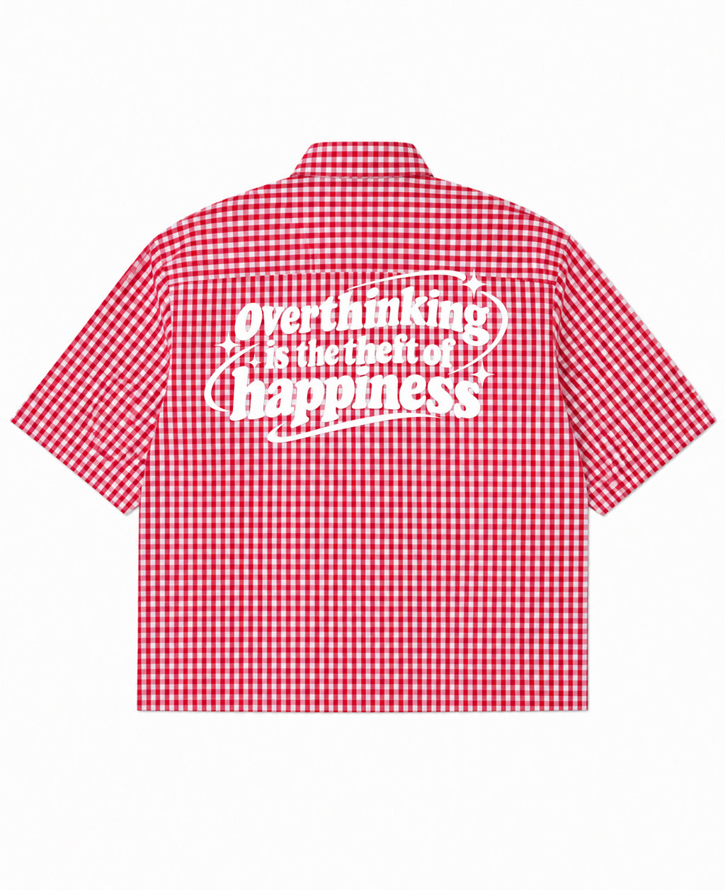 Red Picnic Oxford Boxy Shirt Back Design