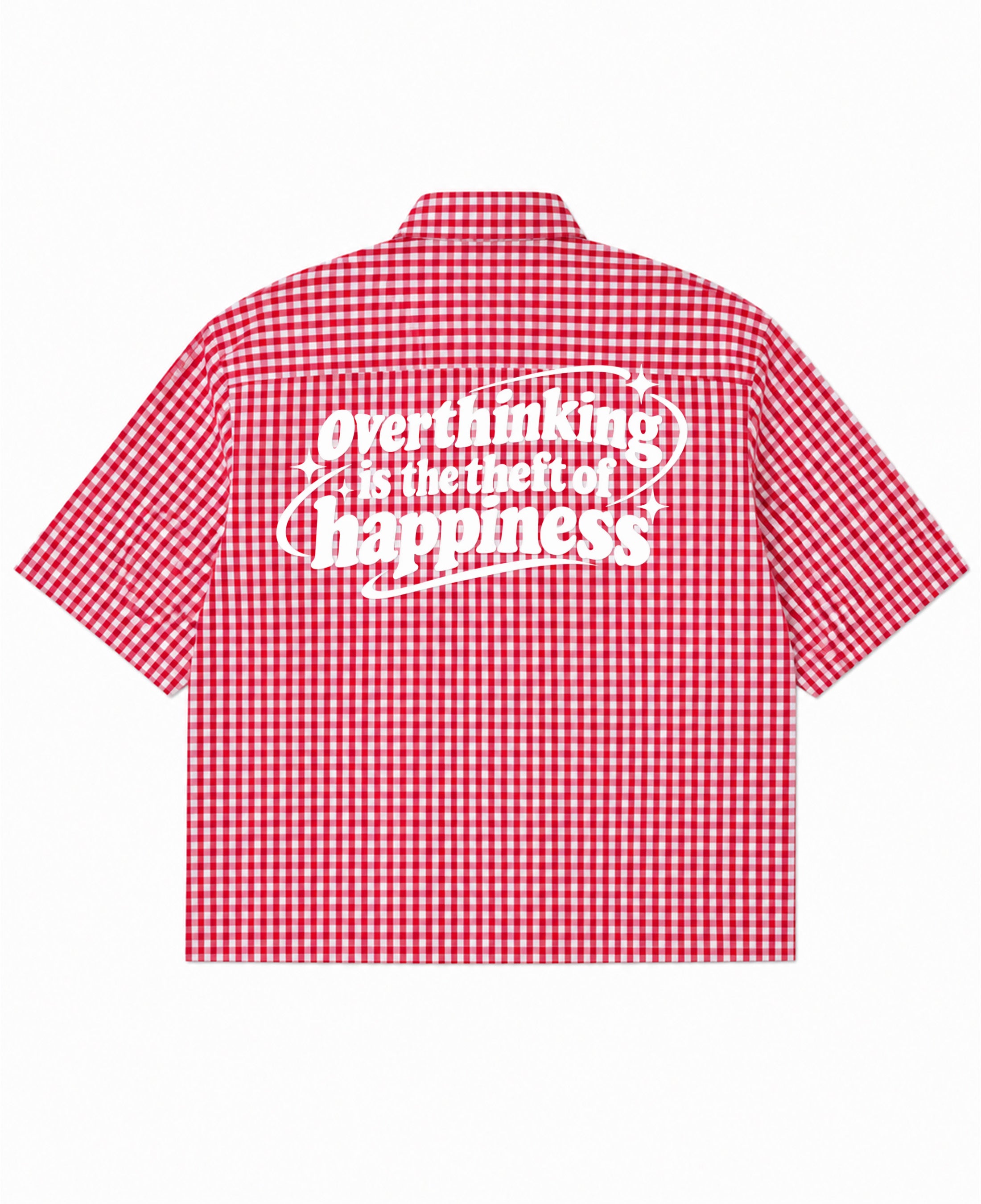 Red Picnic Oxford Boxy Shirt Back Design