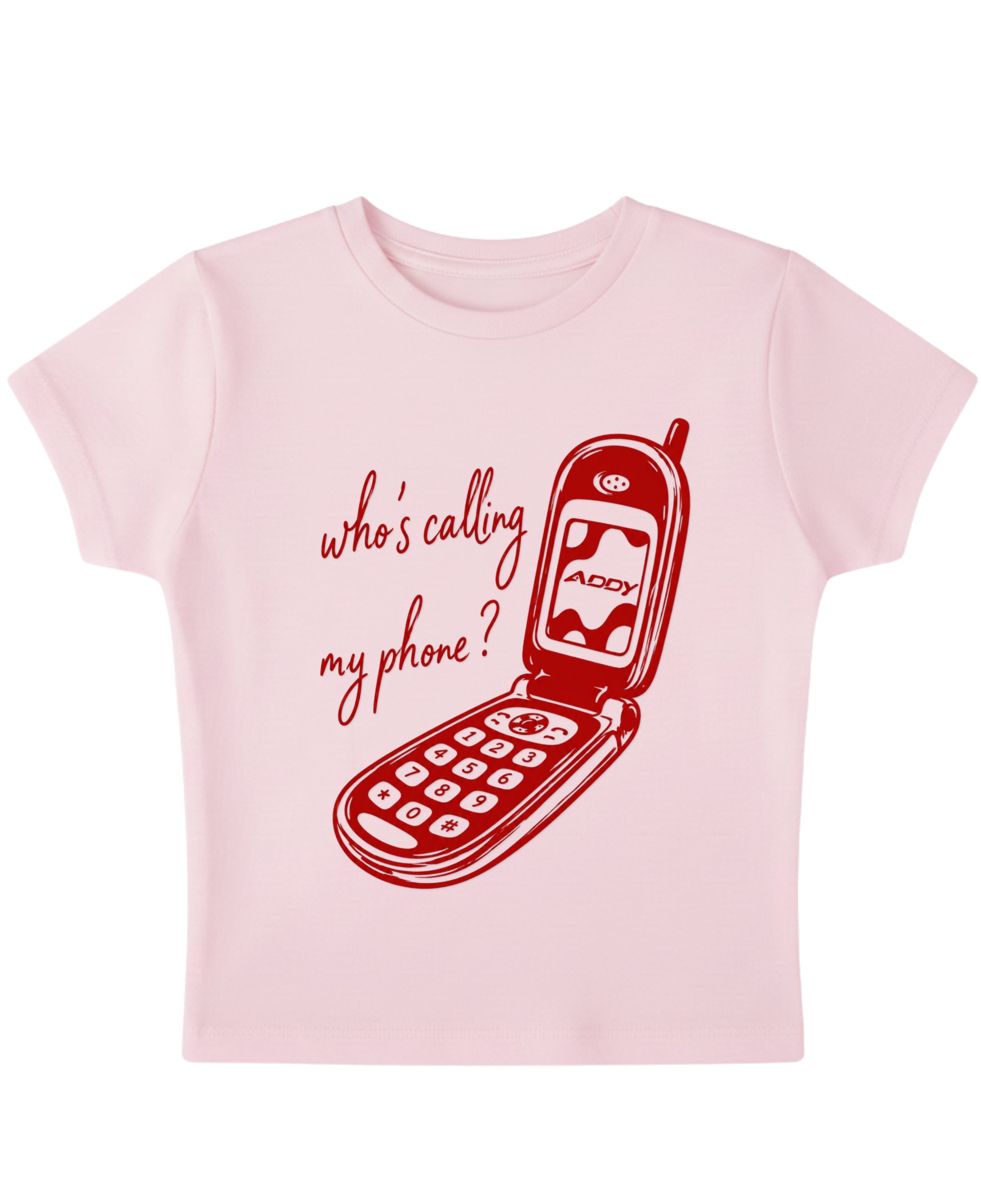Baby Pink Baby Tee Front Design