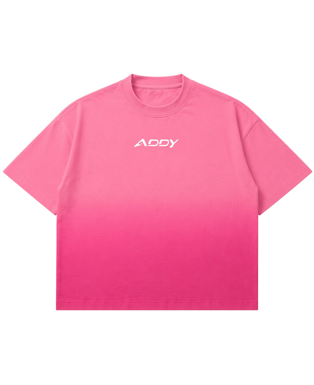 Pink Sunfade Ombré Wash Boxy Fit T-shirt Front Design