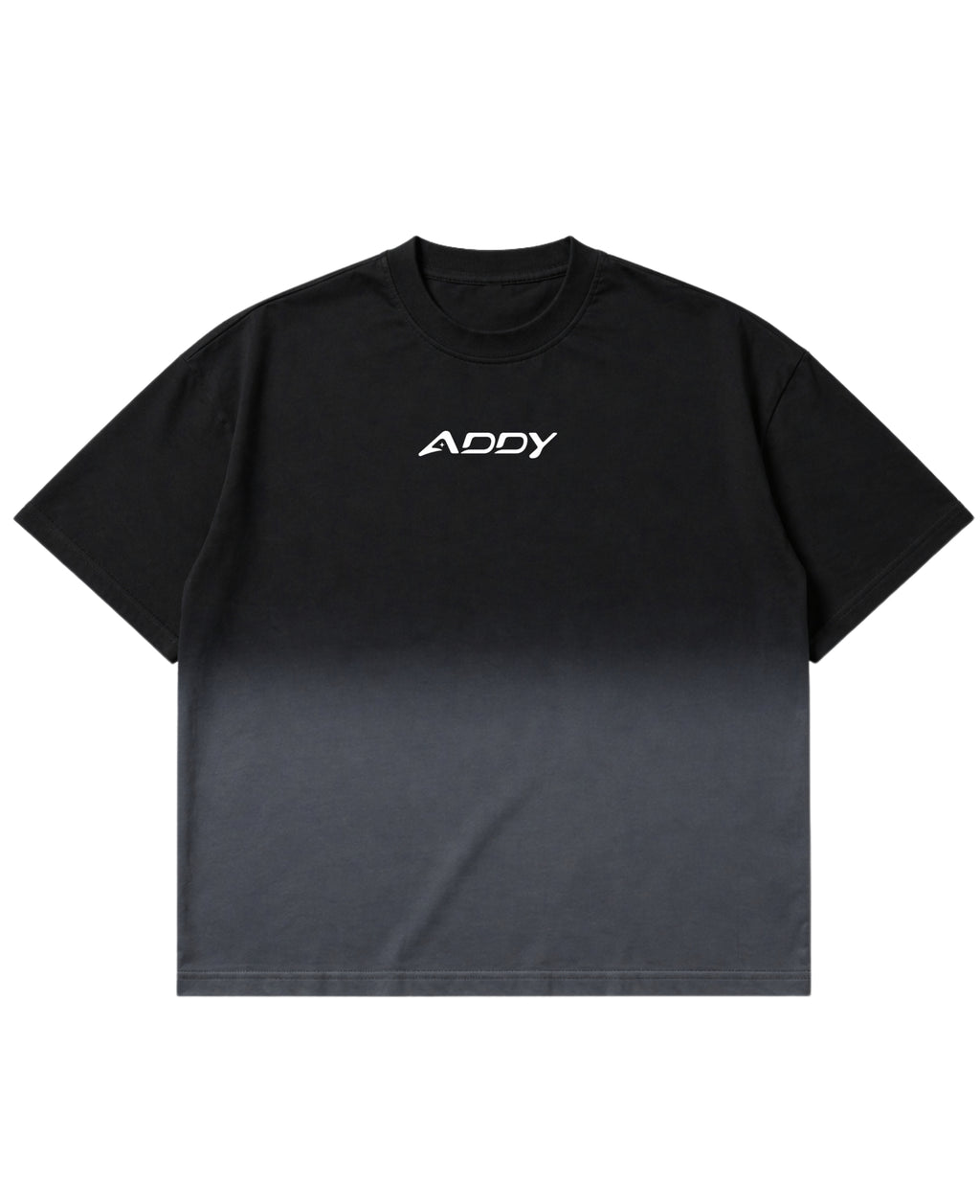 Black Ombré Wash Boxy Fit T-shirt Front Design