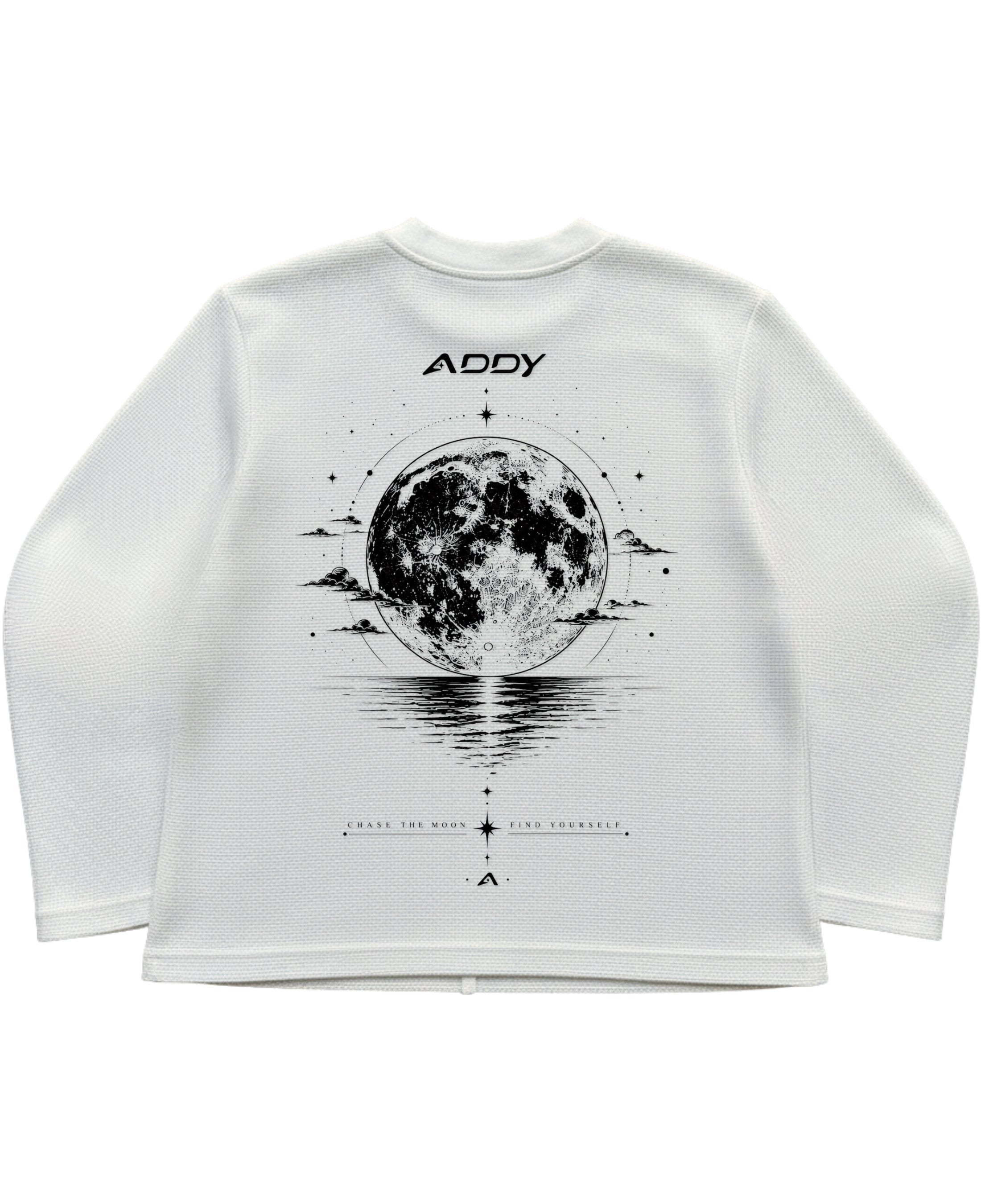 Off-white waffle knit oversized full-sleeve Back Design